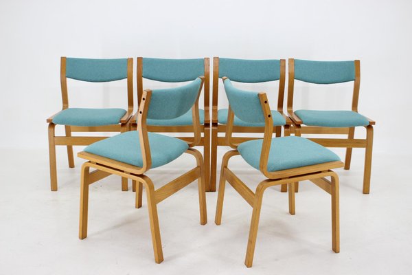 Bentwood Dining Chairs, Denmark, 1960s, Set of 6-TZ-1448521