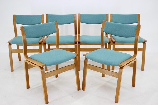 Bentwood Dining Chairs, Denmark, 1960s, Set of 6-TZ-1448521