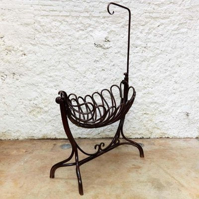 Bentwood Modernist Cradle attributed to Ventura Feliu, 1930s-WM-1388251