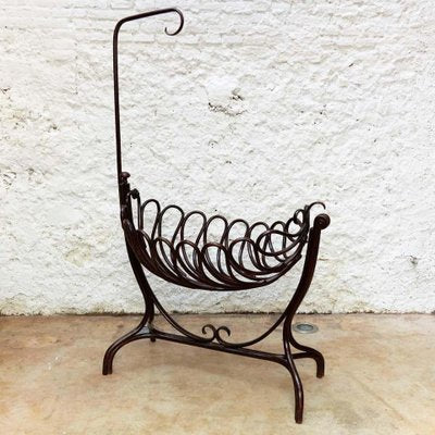 Bentwood Modernist Cradle attributed to Ventura Feliu, 1930s-WM-1388251