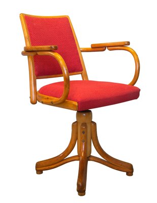 Bentwood Swivel Armchair by Ligna Prague, 1950s-BAR-1315326