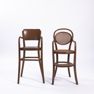 Bentwood Wicker Children's Chairs from Thonet, 1930s, Set of 2-NQU-1317054