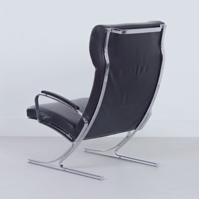 Berlin Lounge Chair with Footstool by Meinhard Gerkan for Walter Knoll, 1970s, Set of 2-ZT-1297600