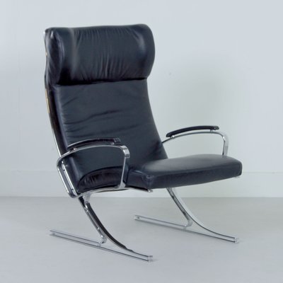 Berlin Lounge Chair with Footstool by Meinhard Gerkan for Walter Knoll, 1970s, Set of 2-ZT-1297600