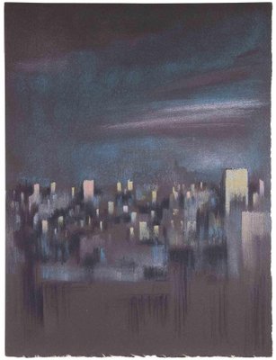 Bernadette Kelly, The Buildings in the Night, Mixed Media, 1980s-ZCI-1318102