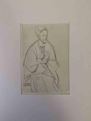 Bernard Bécan, The Old Man, Original Pencil Drawing, 1913-ZCI-1297891