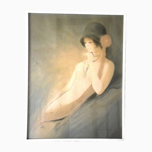 Bernard Charoy, Portrait of Young Nude Woman, Lithograph-BTG-1718387