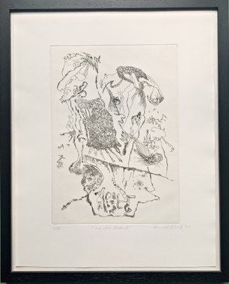 Bernard Schultze, aus dem Versteck, Etching, Framed-QFT-1275151