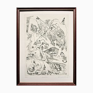 Bernard Schultze, Drollerie, Etching, Framed-QFT-1275149