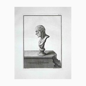 Bernardino Nolli, Ancient Roman Bust, Etching, Late 18th-Century-ZCI-972049