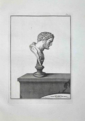 Bernardino Nolli, Profile of Ancient Roman Bust, Etching, Late 18th-Century-ZCI-974283