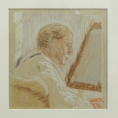 Bernhard Pankok, Man in Front of a Mirror, Pencil on Paper-GCQ-2035188