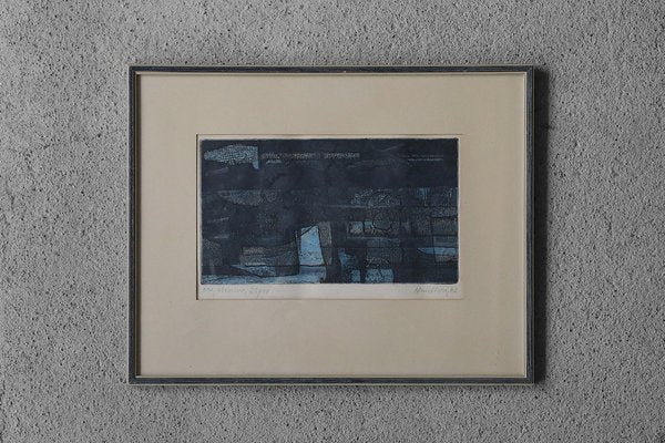 Bertil Lundberg, Komposition, Etching, 1962, Framed-ZAA-1742181