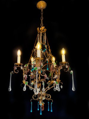 Bette Davis Fruits Murano Chandelier, 1950s-OVO-1740763