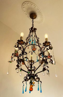 Bette Davis Fruits Murano Chandelier, 1950s-OVO-1740763