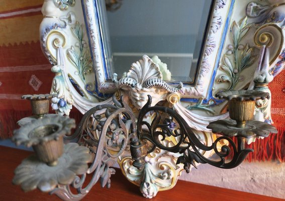 Beveled Mirror with Candleholder from Hugo Lonitz-ED-1719152