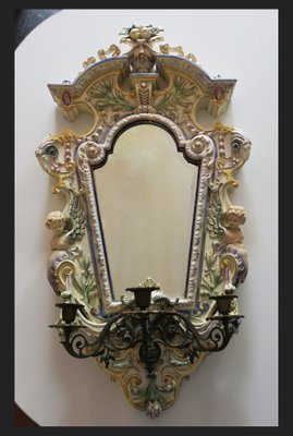 Beveled Mirror with Candleholder from Hugo Lonitz-ED-1719152