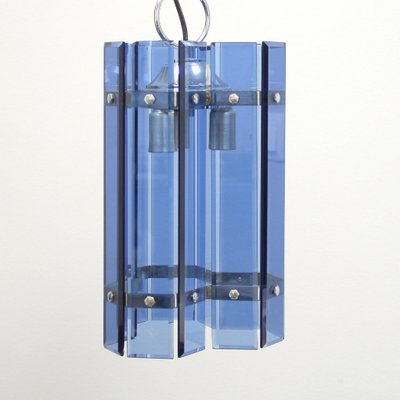 Beveled Murano Glass Ceiling Lamp from Veca, 1970s-NE-577345