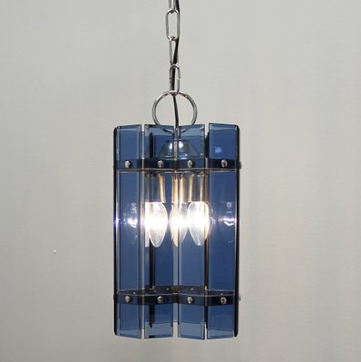 Beveled Murano Glass Ceiling Lamp from Veca, 1970s-NE-577345