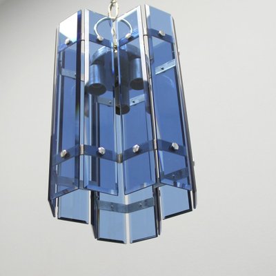 Beveled Murano Glass Ceiling Lamp from Veca, 1970s-NE-577345