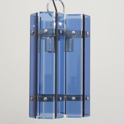 Beveled Murano Glass Ceiling Lamp from Veca, 1970s-NE-577345