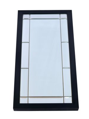 Beveled Wall Mirror with Black Frame, 1990s-CXC-1761824