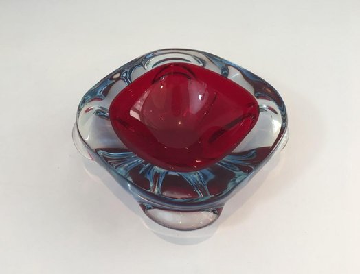 Bi-Color Crystal Ashtray, 1970s-BA-658554