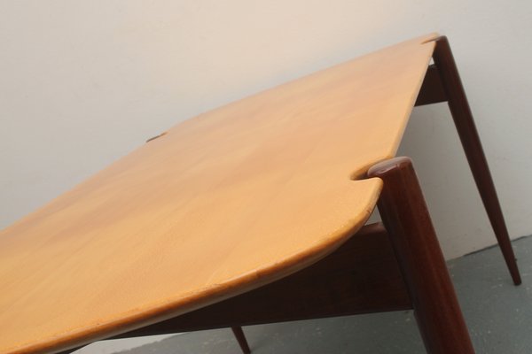 Bicolor Maple & Teak Coffee Table, 1950s-PF-875312