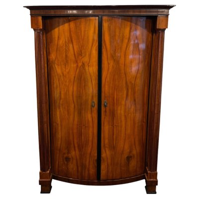 Biedermeier Armoire, Walnut Veneer, Full Columns, Austria/Vienna around 1825-NNB-1126601