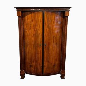 Biedermeier Armoire, Walnut Veneer, Full Columns, Austria/Vienna around 1825-NNB-1126601