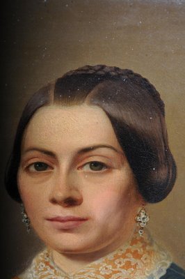 Biedermeier Artist, Lady's Portrait, 19th Century, Oil on Canvas, Framed-FLW-1402251