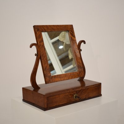 Biedermeier Birch Dressing Mirror with Drawer, Germany, 1820s-FB-653185