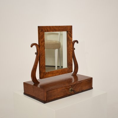 Biedermeier Birch Dressing Mirror with Drawer, Germany, 1820s-FB-653185