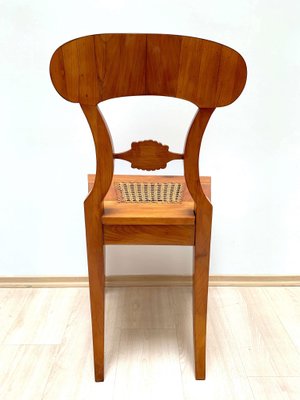 Biedermeier Board Chairs, Cherry Veneer and Mesh, Vienna, 1830s, Set of 6-NNB-588252