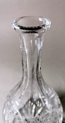 Biedermeier Bohemian Hand-Cut and Ground Crystal Liquor Bottle, 1910s-QRS-1821816