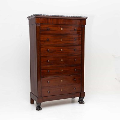 Biedermeier Chest of Drawers with Marble Plate, Early 19th Century-VEI-1766006