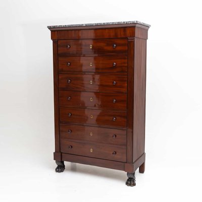 Biedermeier Chest of Drawers with Marble Plate, Early 19th Century-VEI-1766006