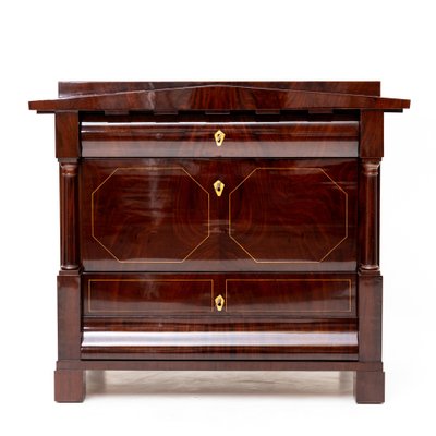 Biedermeier Chest of Drawers with Trumeau Mirror-VEI-1807150