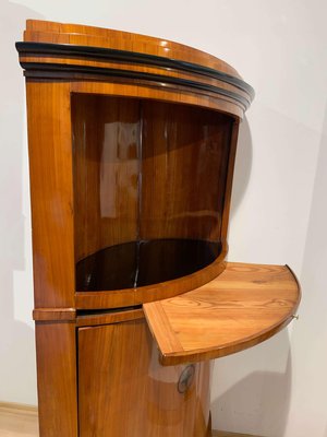 Biedermeier Corner Cabinet, Cherry Veneer, Ebony Inlay, South Germany circa 1820-NNB-1005706