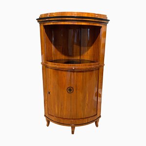 Biedermeier Corner Cabinet, Cherry Veneer, Ebony Inlay, South Germany circa 1820-NNB-1005706