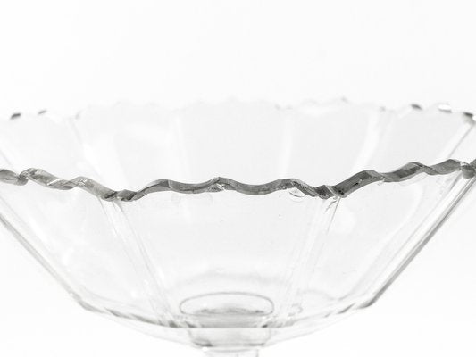 Biedermeier Crystal Bowl on Stand, 1800s-BKO-1799030