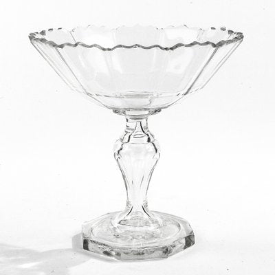 Biedermeier Crystal Bowl on Stand, 1800s-BKO-1799030