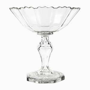 Biedermeier Crystal Bowl on Stand, 1800s-BKO-1799030