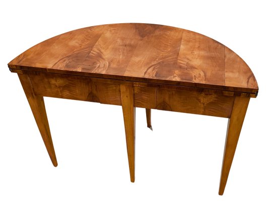 Biedermeier Demi Lune Fold-Out Table in Walnut-WFJ-2024460