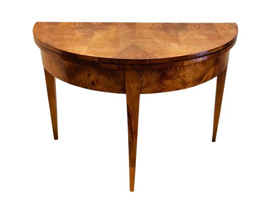 Biedermeier Demi Lune Fold-Out Table in Walnut-WFJ-2024460