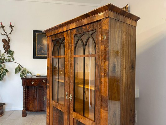 Biedermeier Display Cabinet in Walnut-PXE-2041663