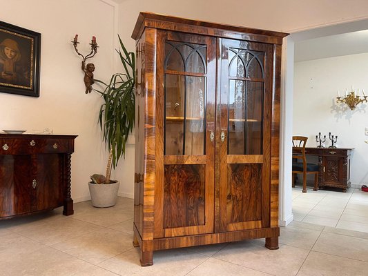 Biedermeier Display Cabinet in Walnut-PXE-2041663