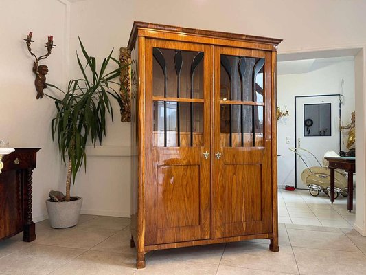 Biedermeier Display Cabinet in Walnut-PXE-2041664