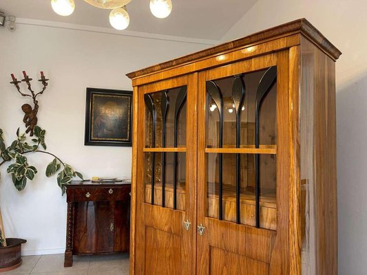 Biedermeier Display Cabinet in Walnut-PXE-2041664