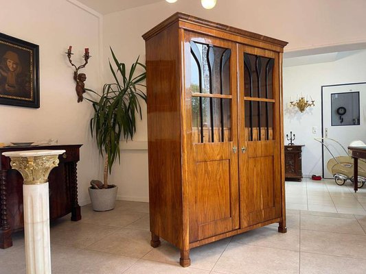 Biedermeier Display Cabinet in Walnut-PXE-2041664